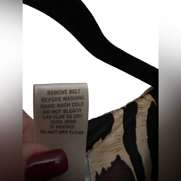 Cache Black Cheetah Print Empire Dress Size 0 - Picture 8 of 8